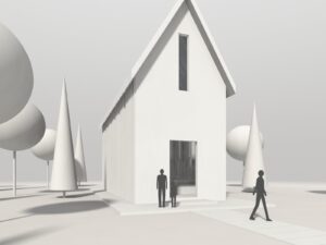 Vista ad altezza d'occhio — Cappella nel bosco