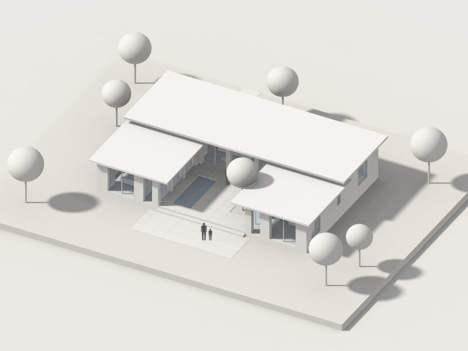 Assonometria — Casa a corte